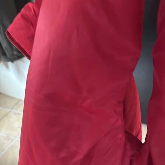 New women’s Sz M red high neck zip up business casual puffer vest jacket - Picture 7 of 7